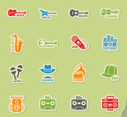 musical genre web icons