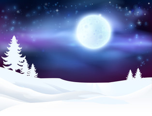 Obraz na płótnie Canvas Winter Scene Background