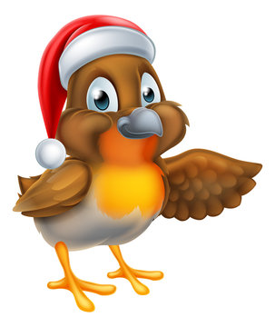 recommend clip art: Cartoon Christmas Robin Bird