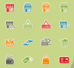 shop icon set
