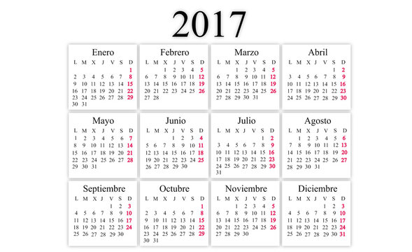 Spanish Calendar 2017