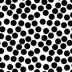 Vector monochrome seamless pattern, simple background with chaotic dots, black & white textures collection. Abstract endless wallpaper, design element for tileable prints, decoration, digital projects