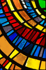 Stained glass detail.
