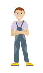 Man Character Vector Illustration in Flat Style