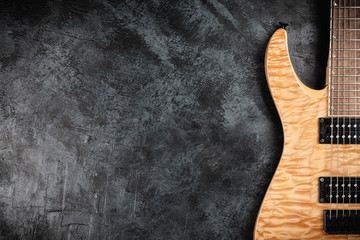 Electric guitar on grey background