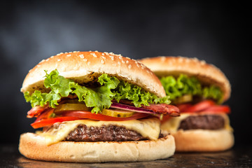 Delicious grilled burger