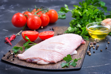 raw duck meat