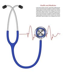 stethoscope. medical equipment for heart rate measurement