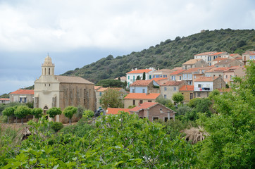 Fototapeta na wymiar Corsican coastal village Cargese