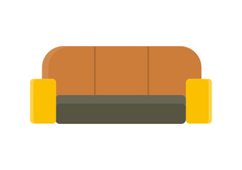 Sofa Vector Illustration in Flat Design.
