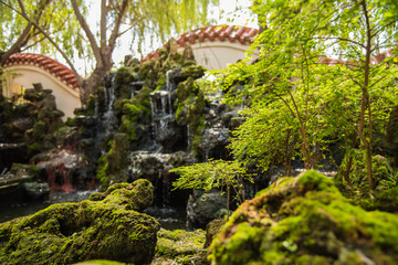 Traditional Chinese private garden,Beautiful Chinese garden