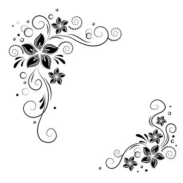 Sức hút của họa tiết góc hoa đen trên nền trắng sẽ làm bạn say mê từ lần đầu tiên nhìn thấy. Hãy khám phá và cảm nhận sự tinh tế và độc đáo của chúng.