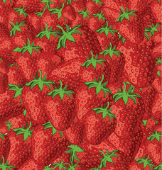seamless texture of strawberries