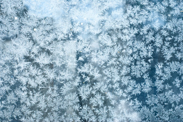 Hoar frost texture background