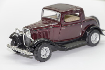 Vintage brown on white background.