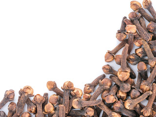 Cloves on white background