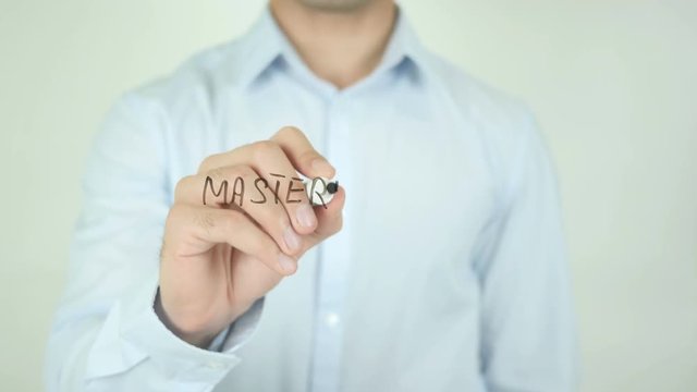 Mastermind, Man Writing on Screen