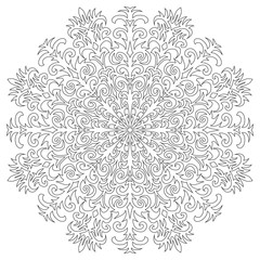 Snowflake on a white background. Vector illustration
