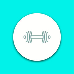 Dumbbell - vector icon.