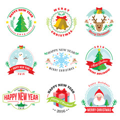 Christmas logotypes collection