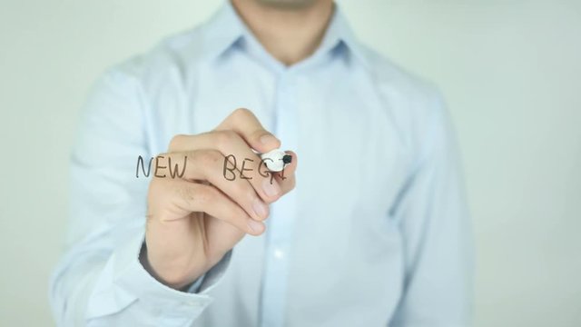 New Beginning, Writing on Screen