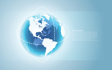 Information technology world globe network Info Graphics 