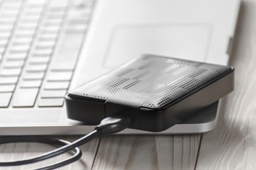 External hard disk and laptop computer