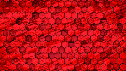 3d rendering colorful hexagon pattern with nice color