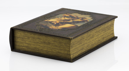Old book isolated on a white