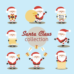 Santa Clauses vector set for christmas - 127061654