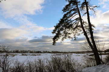 The sky and clouds on the sky