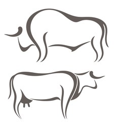 Bull. Cow. Farm Animal