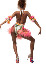brazilian dancer isolated on white