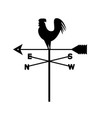 Vector image of a weather vane 