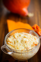 boiled pumpkin porridge with millet groats