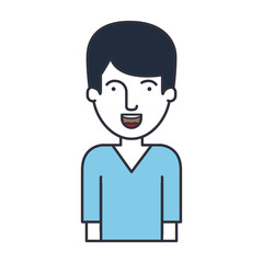 Man cartoon icon. Male avatar person human and people theme. Isolated design. Vector illustration