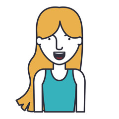 Woman cartoon icon. Female avatar person human and people theme. Isolated design. Vector illustration