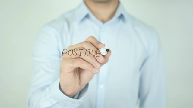 Positive Impact, Man Writing on Screen