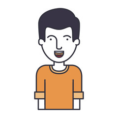 Man cartoon icon. Male avatar person human and people theme. Isolated design. Vector illustration