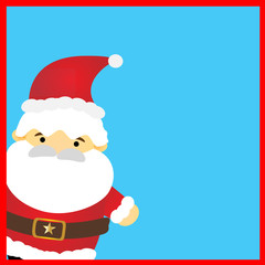 Santa claus on blue background