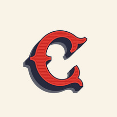  letter logo in vintage western style.