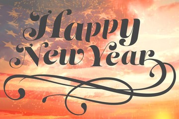 Composite image of elegant happy new year