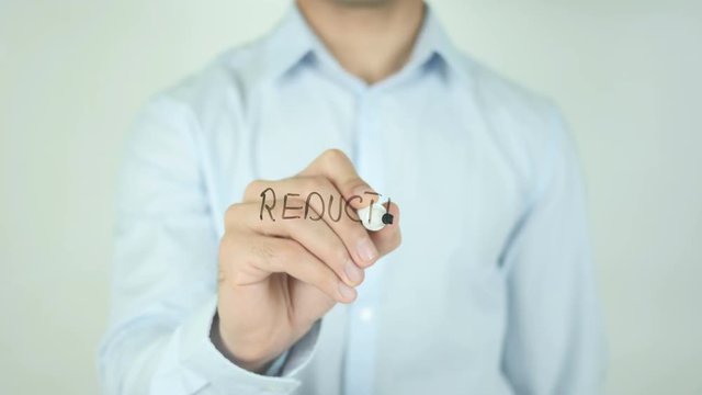 Reduction, Man Writing on Screen