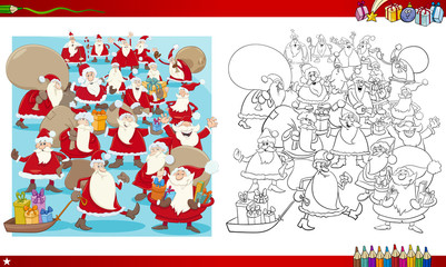 christmas group coloring page