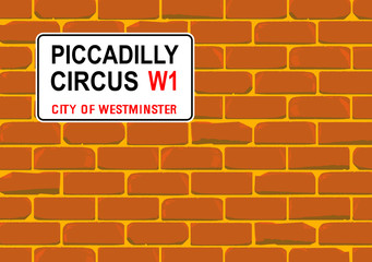 Fototapeta na wymiar Piccadilly Circus Wall