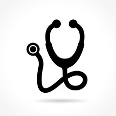 stethoscope icon on white background