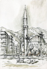 Mosque in the city