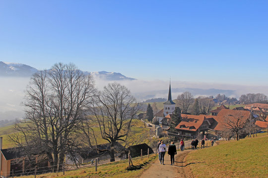 sicht vom guggersh&ouml;rnli, bern, schweiz