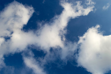 blue sky background with a tiny clouds