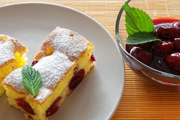 souffle with cherries